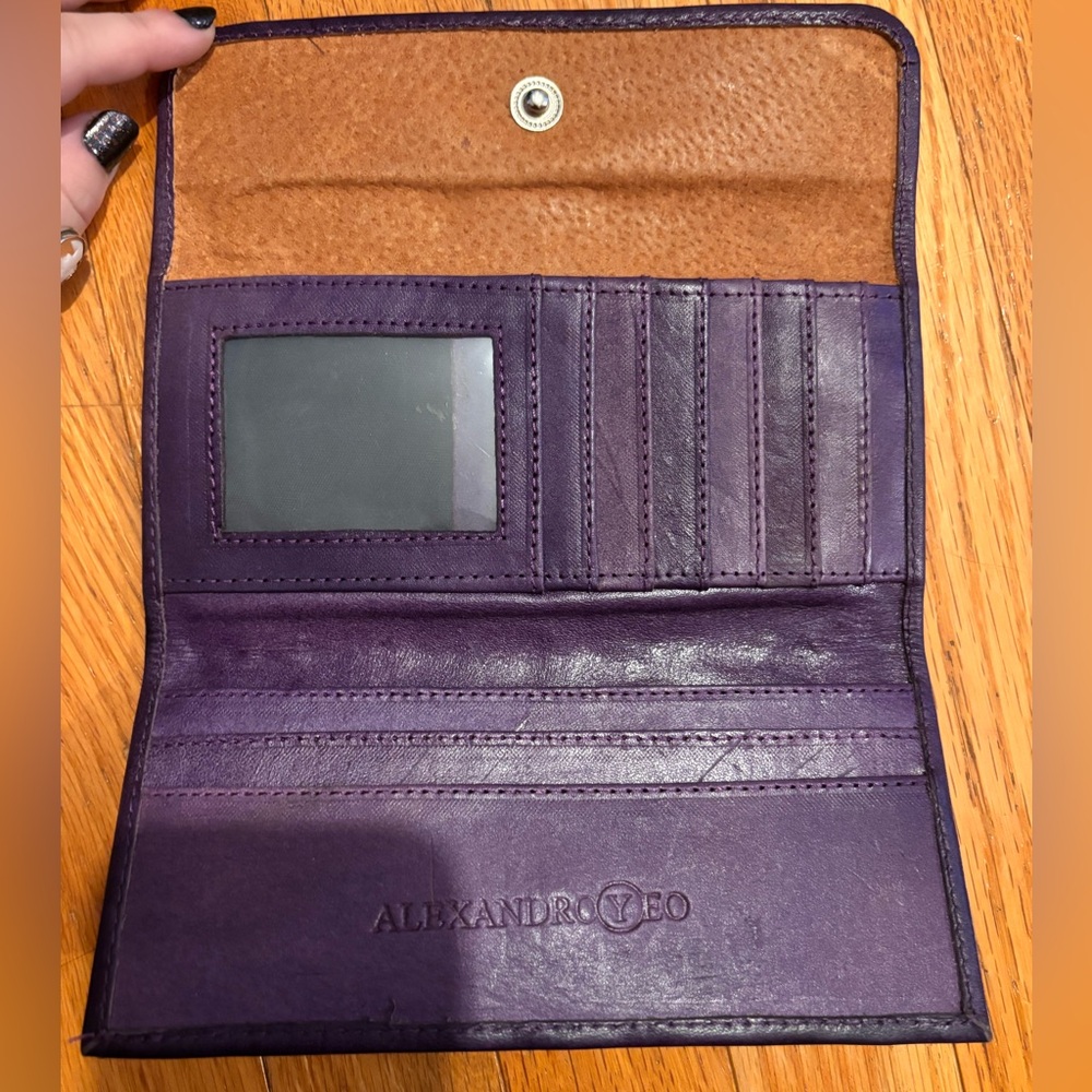 Purple Leather Clutch - Picture 4 of 7